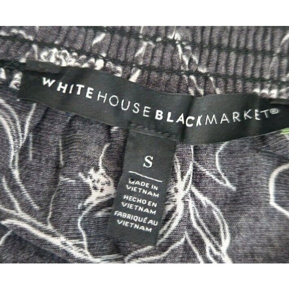 WHITE HOUSE BLACK MARKET SZ S OFF THE‎ SHOULDER TOP BLOUSE FLORAL PRINT - Picture 6 of 9